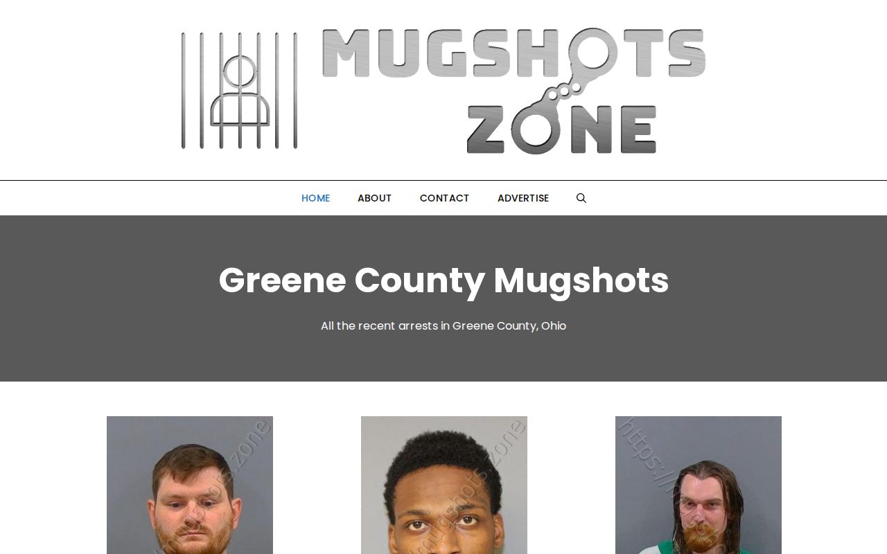 Greene County Mugshots Zone shown as an unofficial archive source